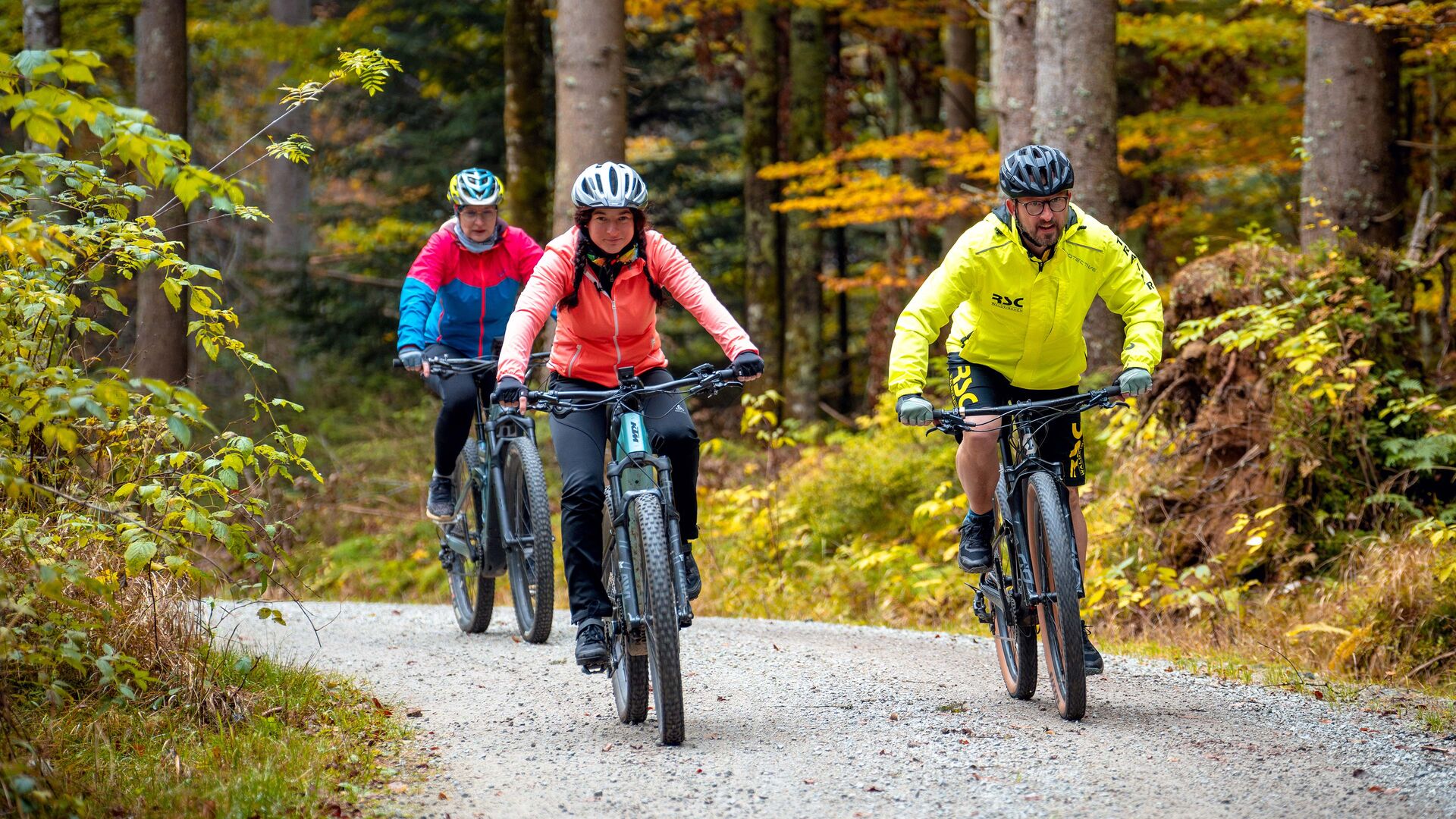 Radfahren Richtung Spiegelau